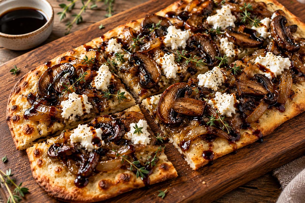 Balsamic Mushroom & Caramelized Onion Flatbread