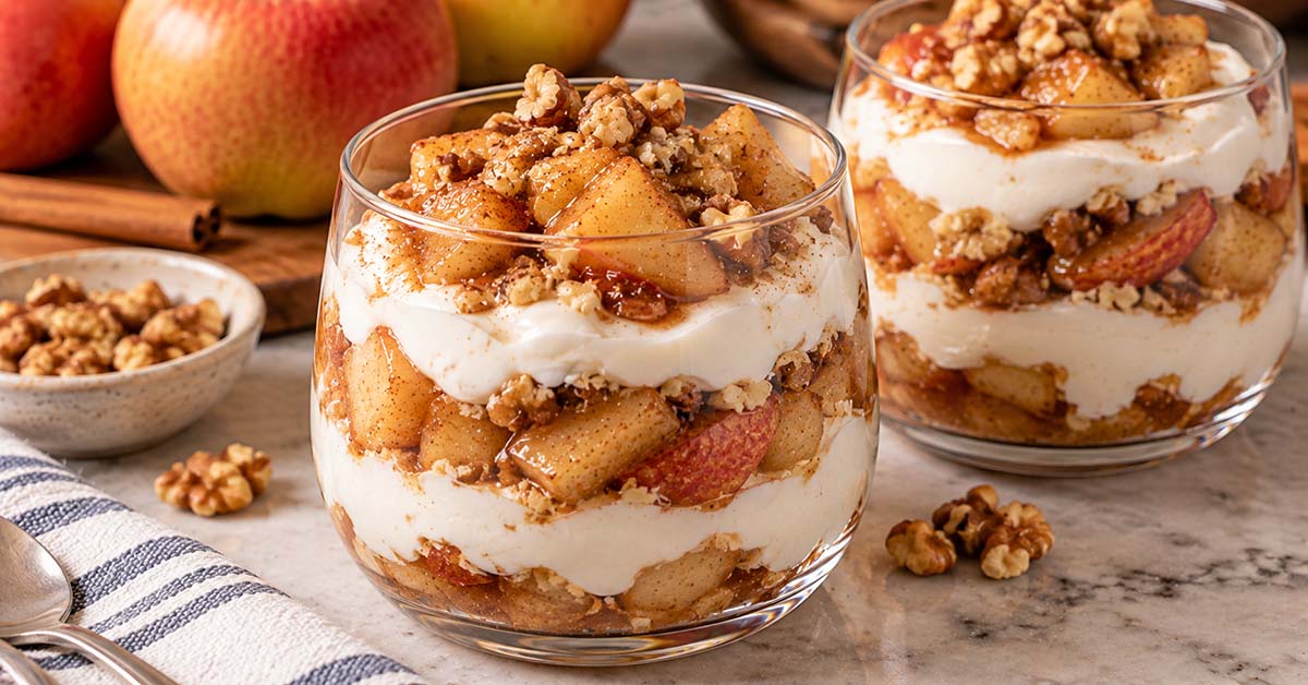 Cinnamon Apple & Walnut Greek Yogurt Cups