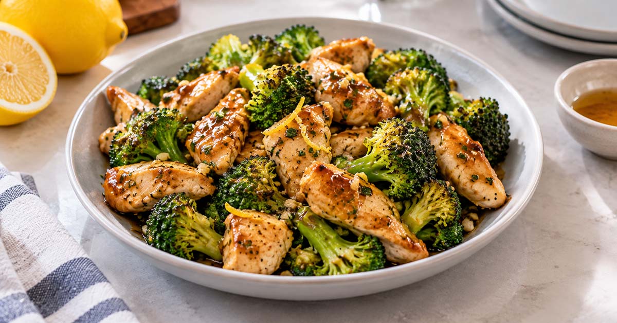 Lemon-Garlic Chicken & Broccoli Skillet
