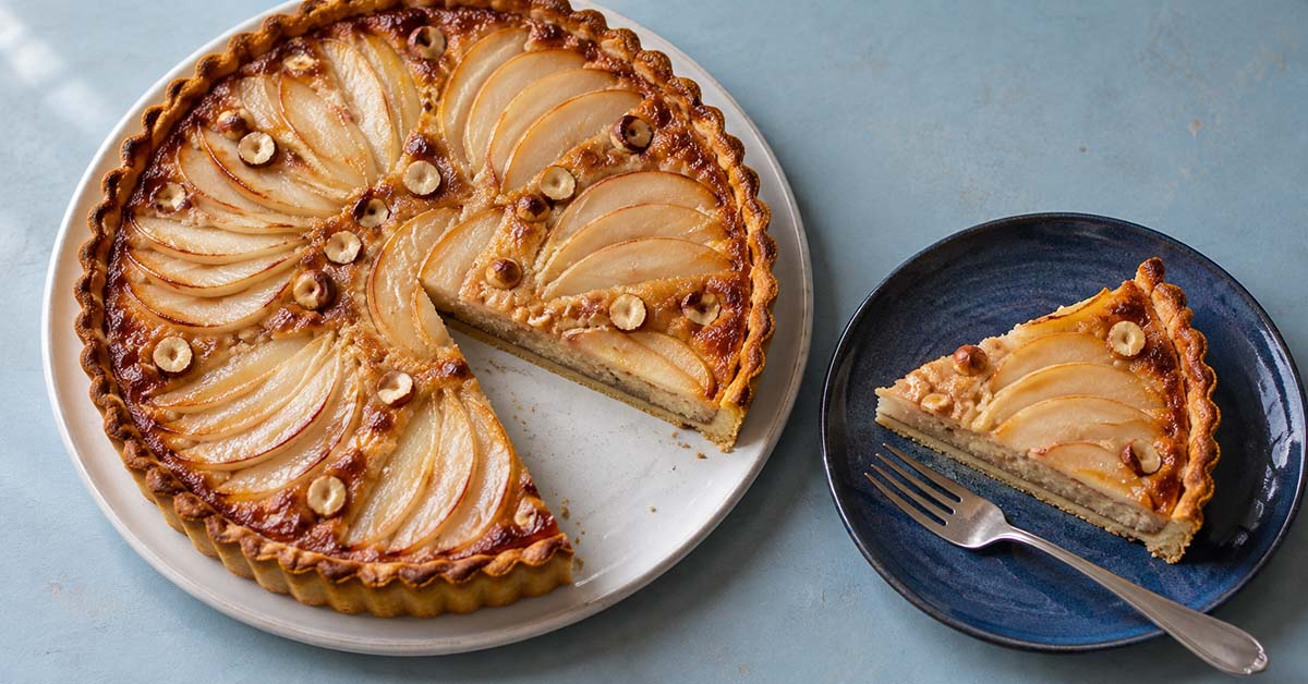 Pear & Hazelnut Frangipane Tart