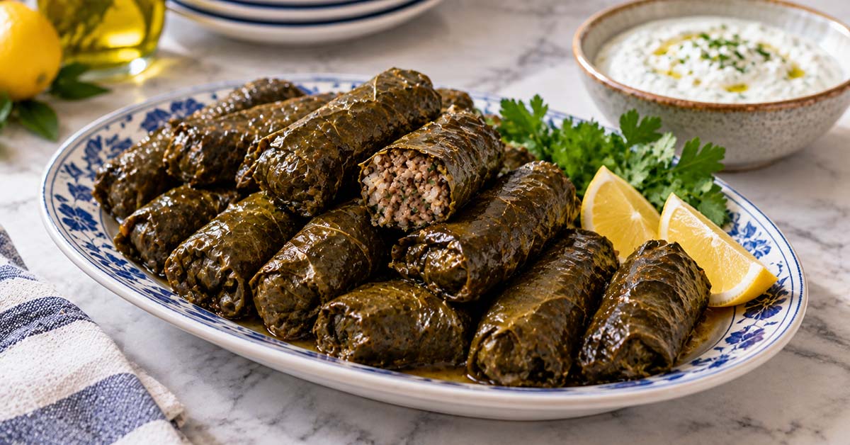 Armenian Tolma with Garlic Matsun