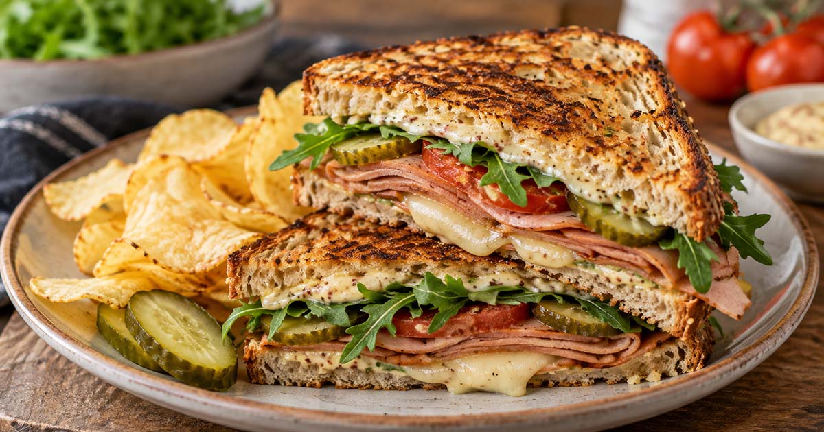 Vegetarian Ham & Dairy-Free Cheese Sandwich
